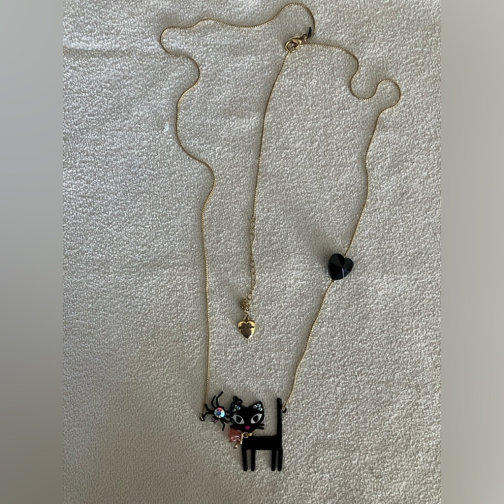 Betsey Johnson Vintage Cat Necklace